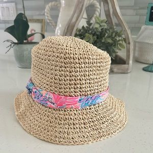 Lilly Pulitzer Hat Pink Blossom Poolside Hat One Size